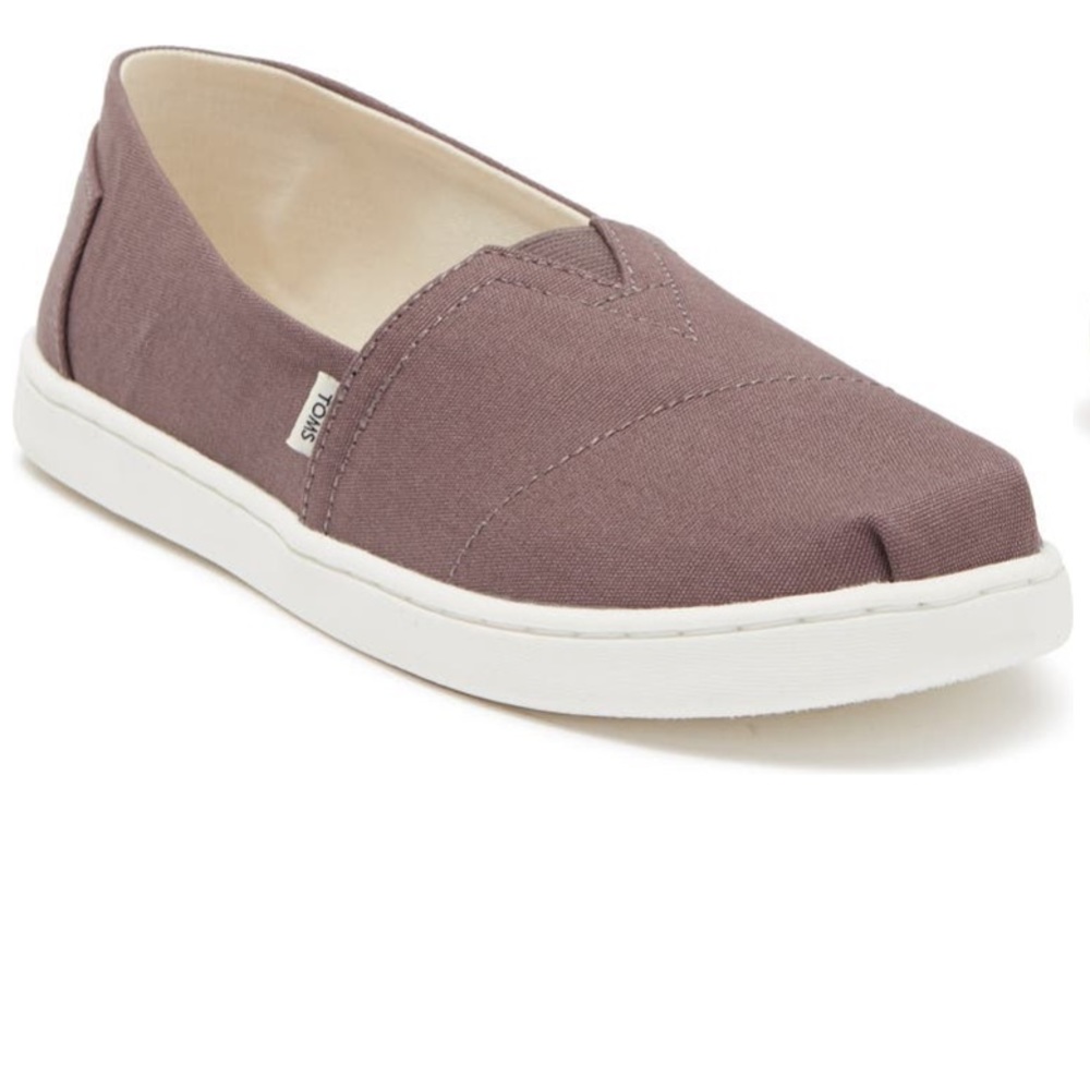 TOMS Youth Belmont Ash Canvas Slip On Sneakers - Picture 2 of 9